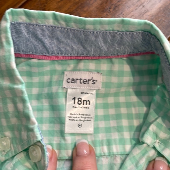 Carter's Gingham NWT  button down shirt - Picture 8 of 10